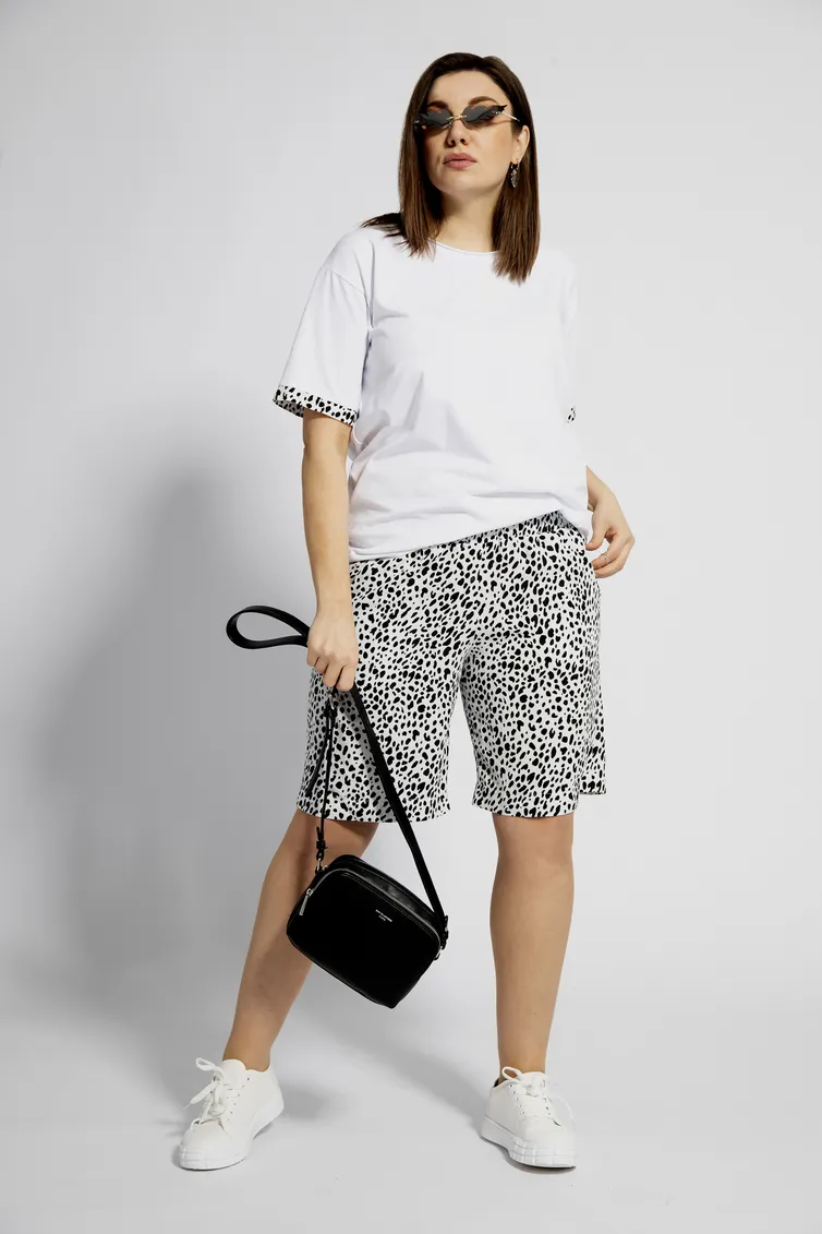 Блуза BegiModa арт. 4037 чёрно-белый