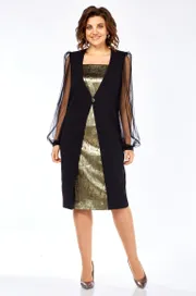 Dress Milora #1417 chernyj+zoloto