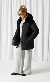 Coat Beautiful & Free 1018 chernyj
