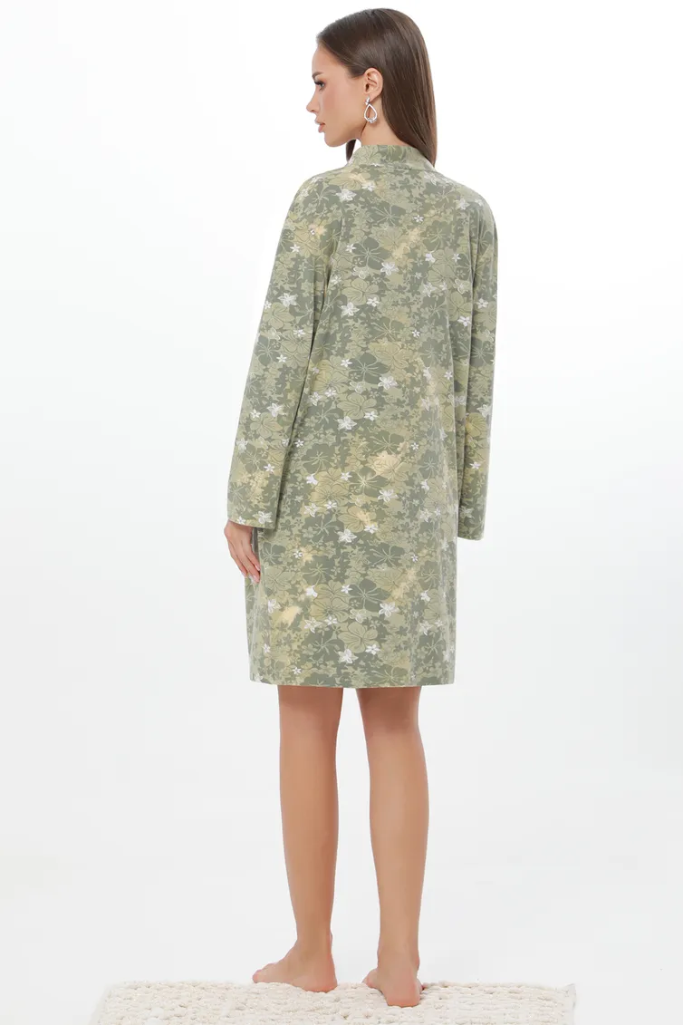 Халат DS Trend #DO-0069-0412 (domashnij zelenyj s printom)