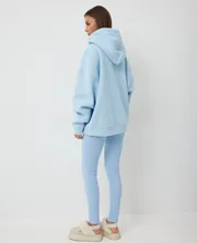 Bluza Z Kapturem V&N fashion #1074 goluboj