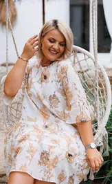 Dress Anastasia 1103 plate molochnyj (print cvety)