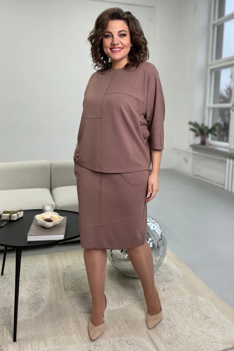 Skirt Rumoda #2095 korichnevyj