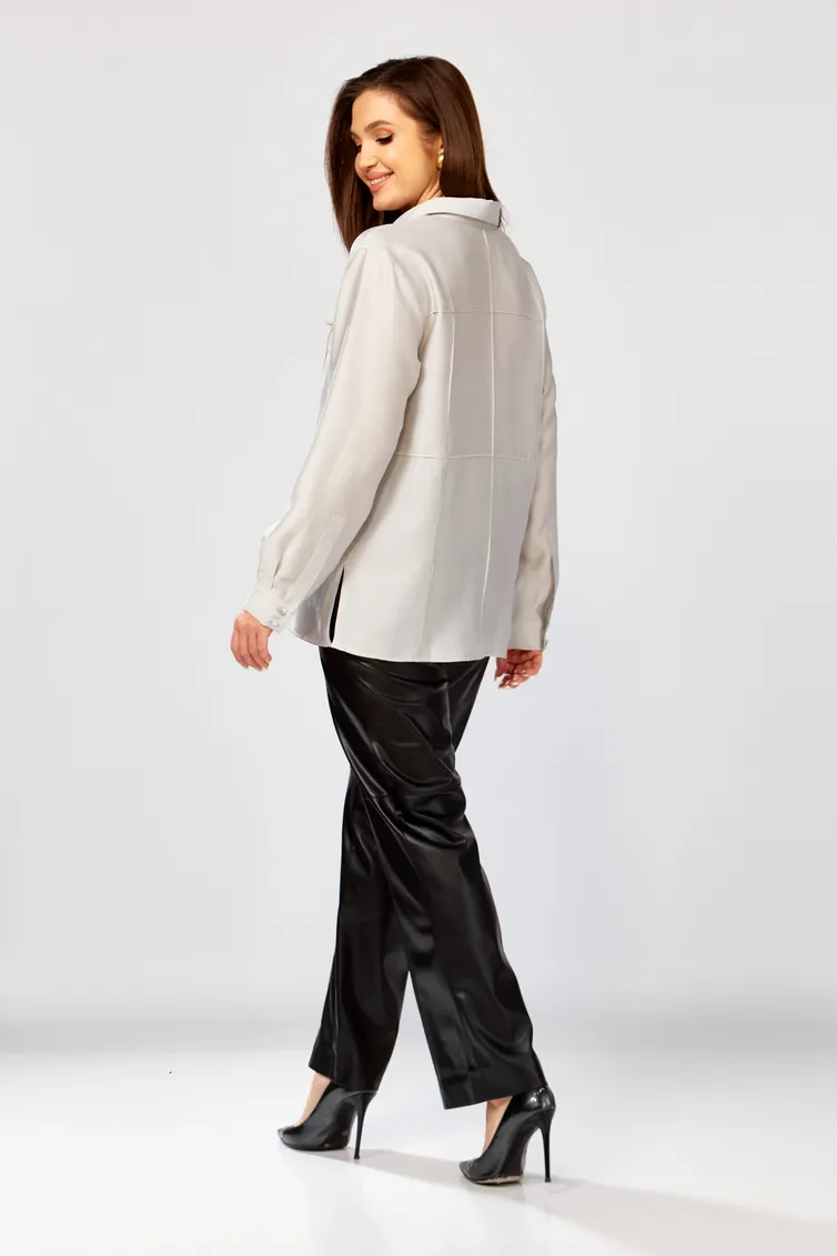 Blouse MALI #625-088 seryj