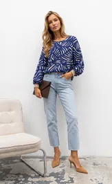 Blouse nika.pl 0204201 Emi-42 sinij zebra