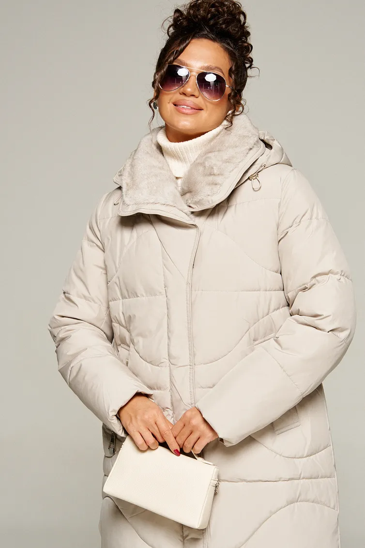Coat Beautiful & Free #8012 kremovyj
