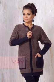 Джемперы, кардиганы, жакеты Newvay арт. 1357 м.асф/кофейн
