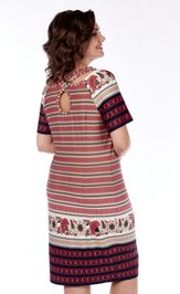 Dress Abbi 1035 ornament bordo