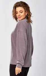 Лонгслив BegiModa 4156 фиолетовый пепел
