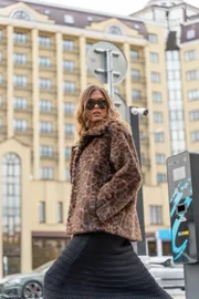 Полупальто SILVERSPICE арт. S-2533 леопард