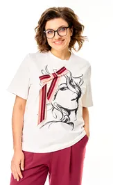 Garnitur Michel Chic 1458 marsala, belyj