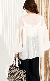 Блузка Elletto Life 13997 сливочный