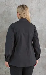 Blouse NOVITA 1365 chernyj v goroshek