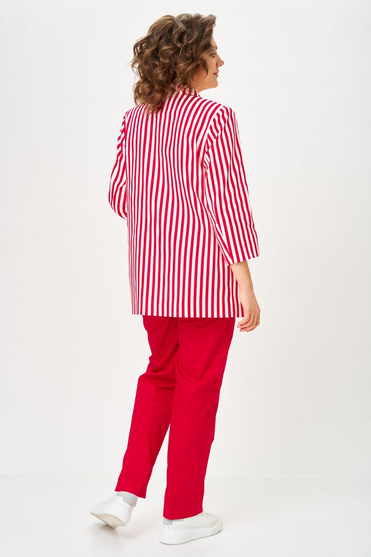 Костюм БелЭльСтиль арт. 762-324/609-323 красный/полоска