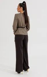 Костюм Galean Style 1014 Б коричневый с черным