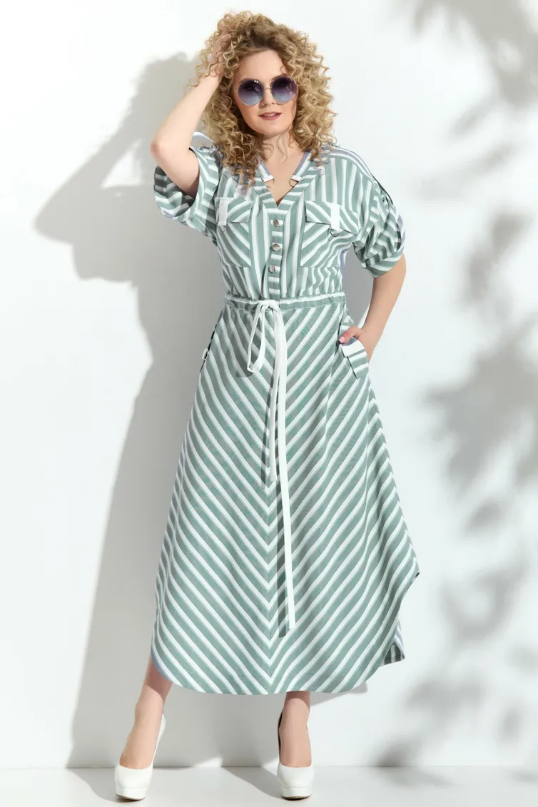 Sukienka Euromoda #351 biryuza