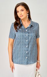 Bluzka LeNata 12552 sinij romb