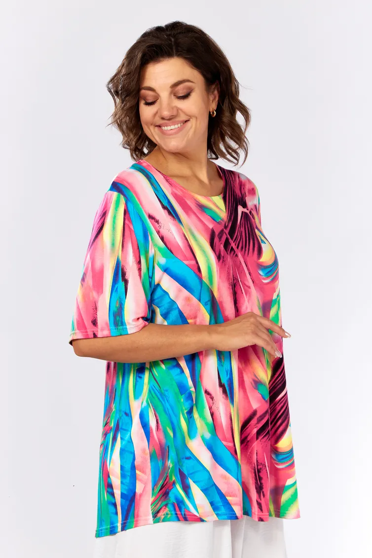 Bluzka Abbi #4057 krasno-zelenyj