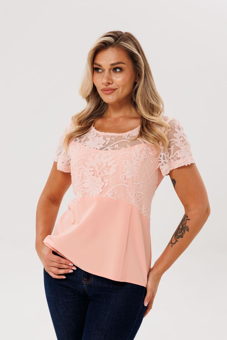 Блуза Anelli Laurel арт. 1653 персиковая дымка