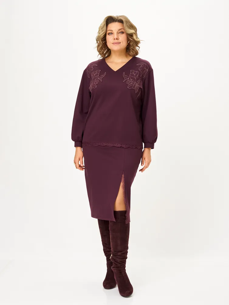 Garnitur Vilena-fashion #1169 burgundi