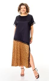 Платье Anastasia 1368 золото/черничный