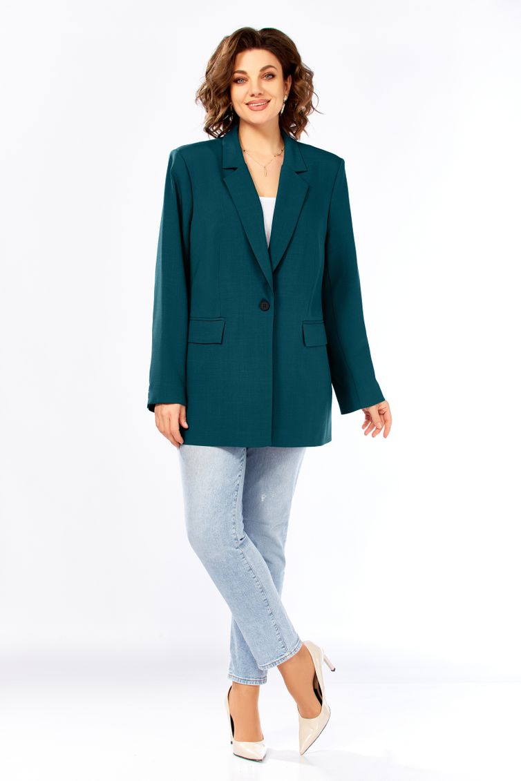 Жакет Ольга Стиль арт. С986 морск. волна