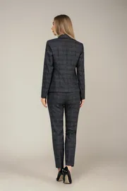 Trousers MARIKA #Bryuki 413/2 t. seryj v kletku