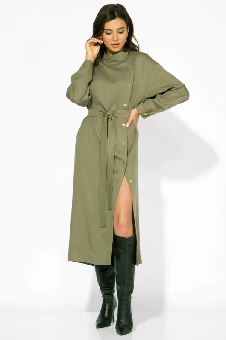 Sukienki Faufilure #S1285 xaki