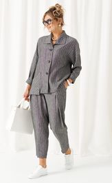 Suit Beautiful & Free 6459 poloska grafit