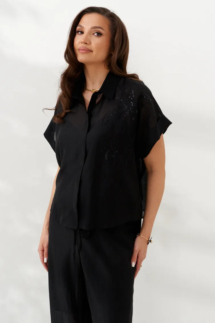 Bluzka Alta Moda #1090-1 chernyj