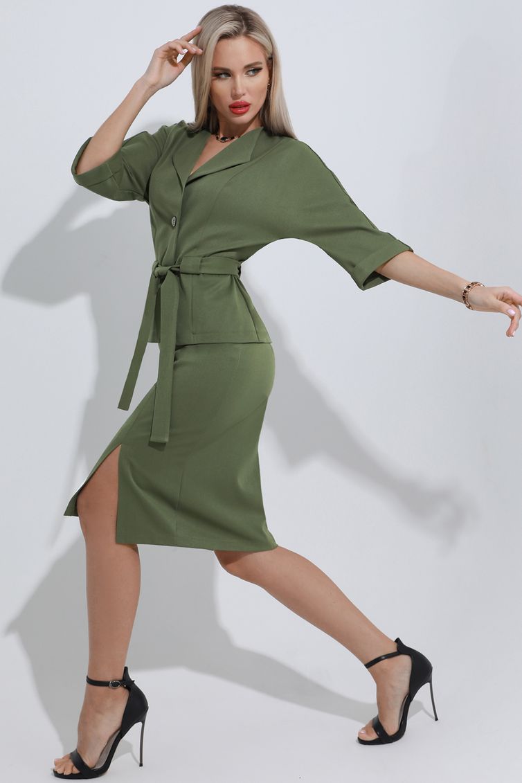 Костюм DS Trend арт. К-1035 (Портрет леди, хаки)