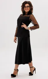 Блуза Anelli Laurel 1777 Черный туман