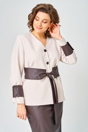 Костюм Vilena-fashion арт. 1147 беж+шоколад
