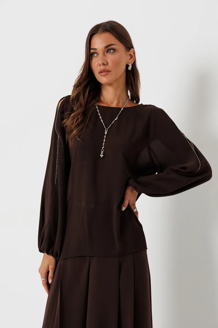 Blouse Lyushe #4451 shokolad