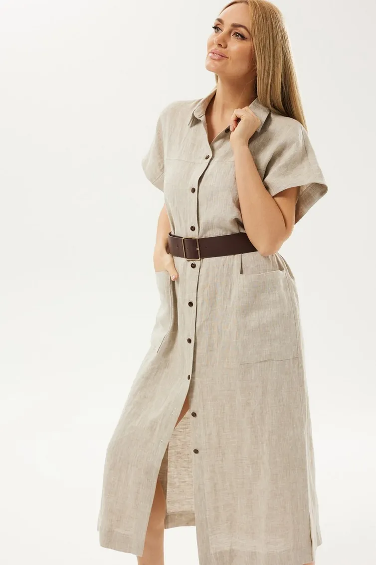 Sukienka Ma Cherie #4103 naturalnyj