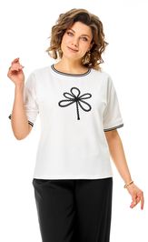 Блузки, туники Rumoda 2261 молочный-черный