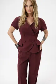 Suit Pirs #6994 marsala
