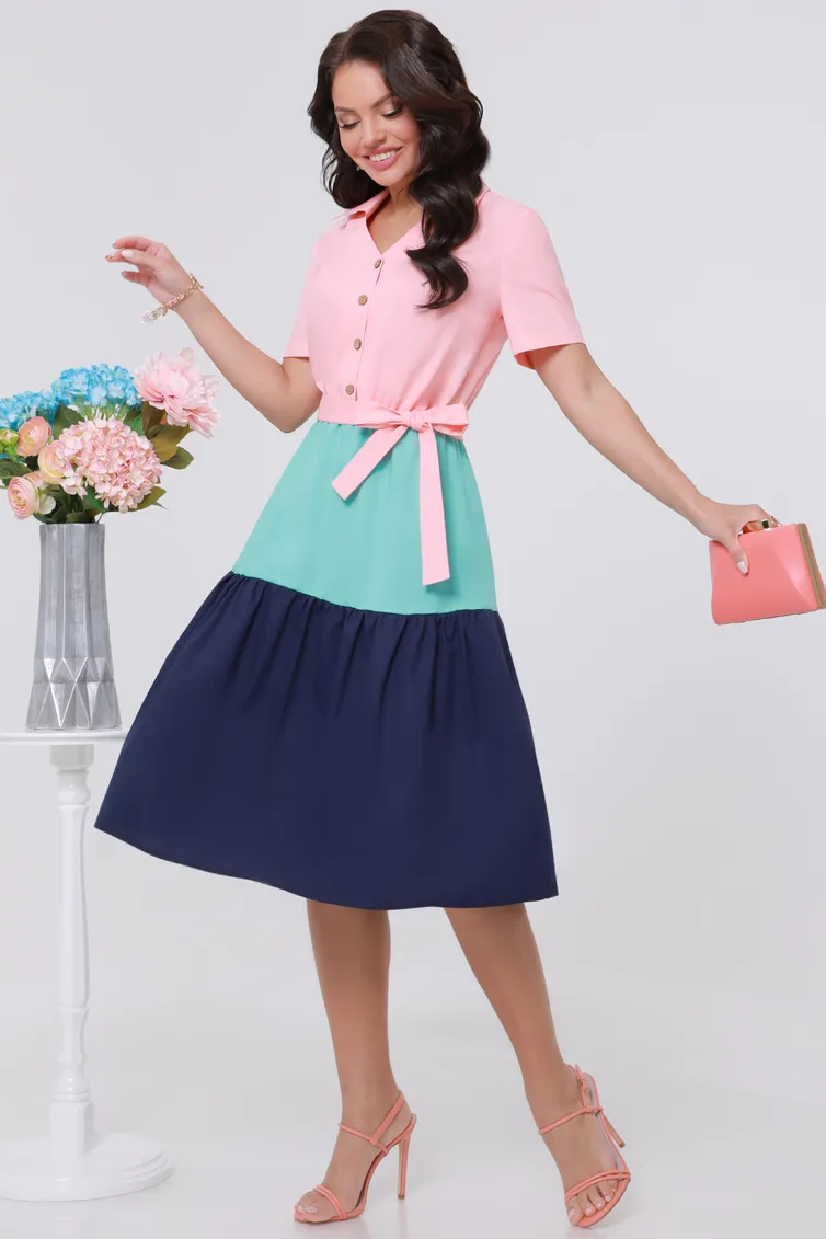 Sukienka DS Trend #P-3106 (Ottenki leta, yarkaya)