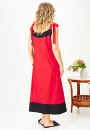 Платье Ava fashion арт. М-185 красный-черный
