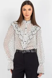 Blouse VIZAVI #744.1 cherno-belyj gorox