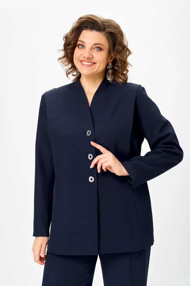 Suit Vilena-fashion #1138 temno-sinij