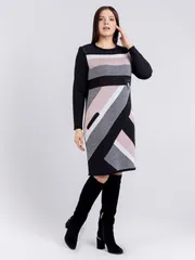 Dress BONADI #1346 antracit-pudra