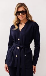 Suit Anastasia 1287 temno-sin