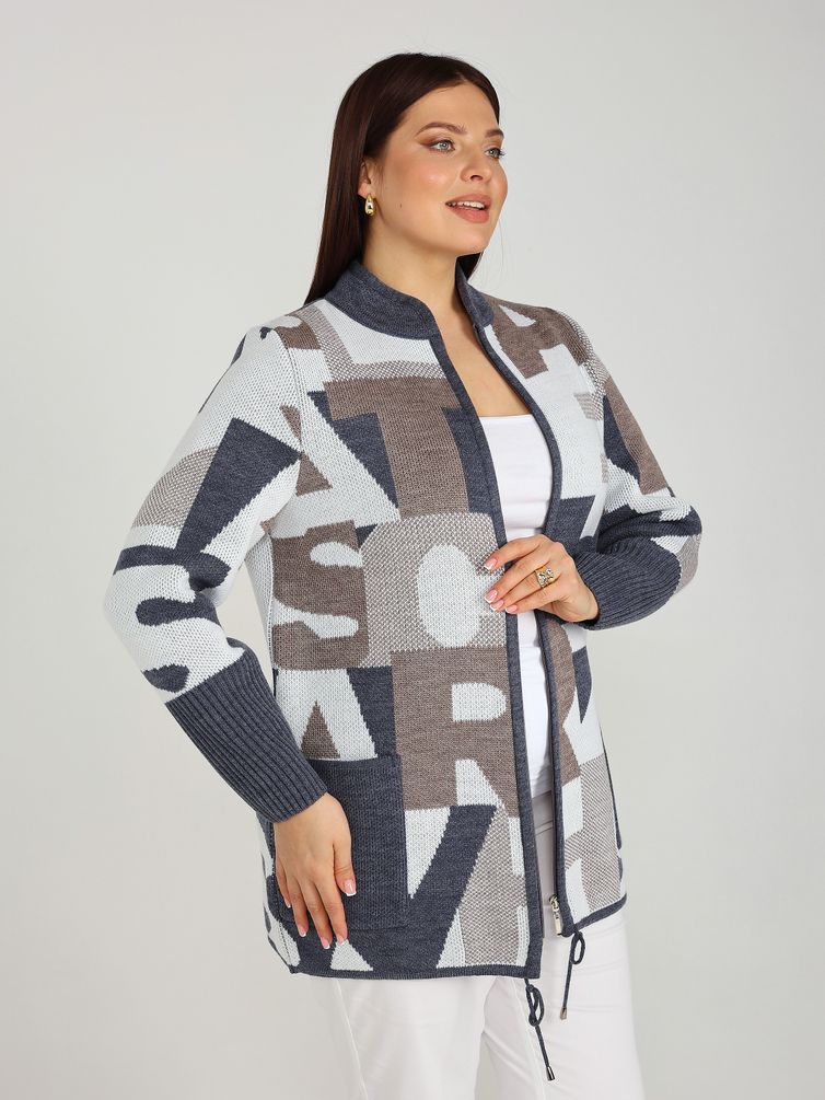 Кардиган BONADI арт. 1982 джинс-капучино