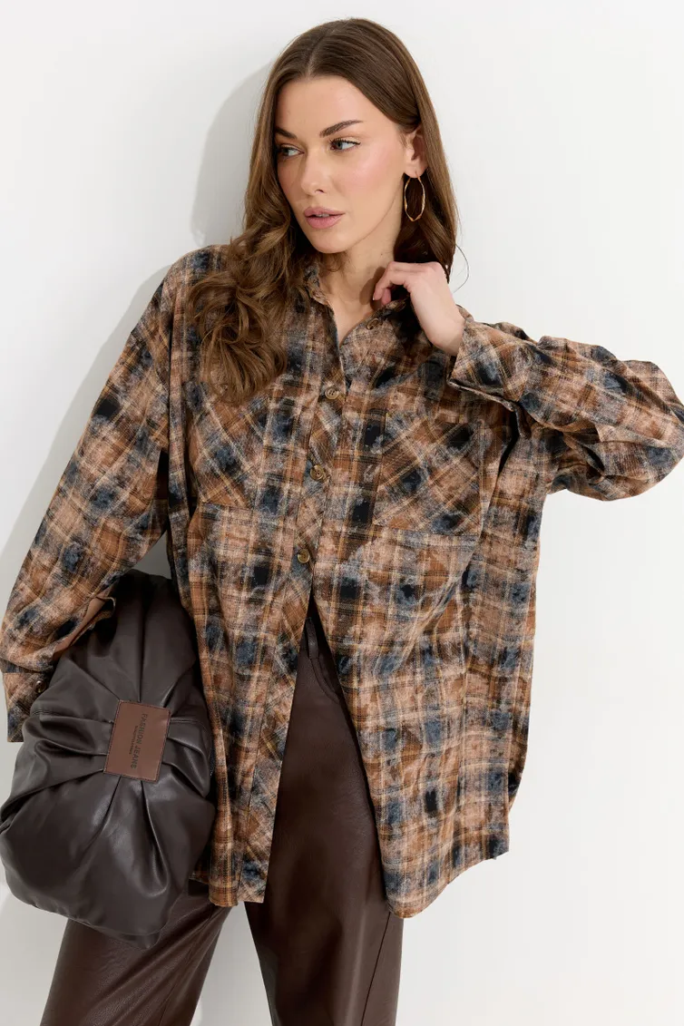 Blouse Lyushe #4303 korichnevyj
