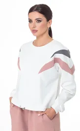 Свитшот Anelli Laurel 1018 белые тона