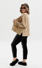 Cardigan Anelli Laurel 1661 bezhevyj pushistik