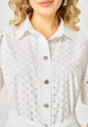Sukienka Ava fashion #M-186 molochnyj