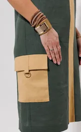 Sukienka Galean Style 967.1 xaki+pesoch