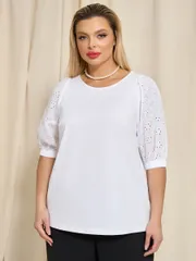 Koszulka DORA plus #0208-2 belyj matovyj